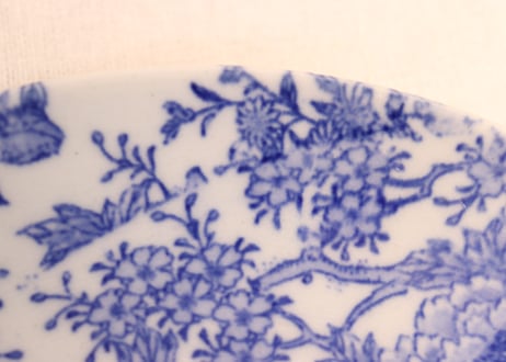 明治後期～大正銅判花鳥図7寸皿①