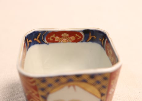 明治前期色絵花と富士図角向付