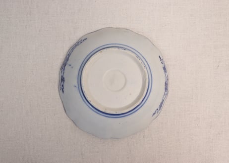 明治後期~大正紙刷桜と菊図なます皿