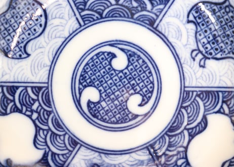 明治後期～大正銅判千鳥図小皿①
