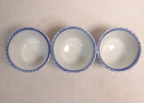 明治前期染付兎図向付②窯傷