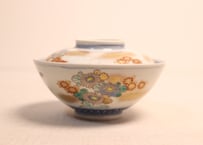 明治前期色絵菊図蓋茶碗