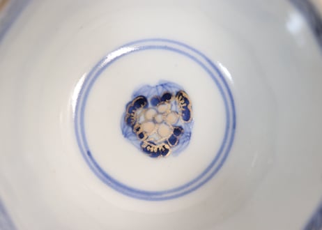 明治前期色絵菊と鳳凰図向付