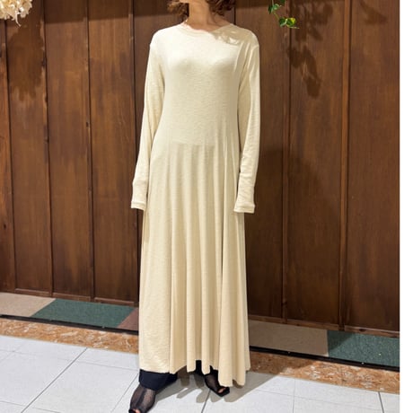 YENN  SLUB FLARE DRESS