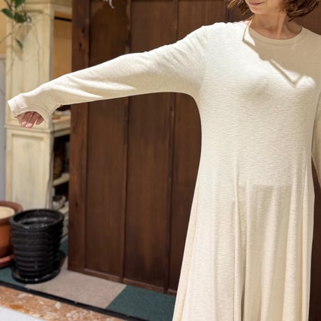 YENN  SLUB FLARE DRESS