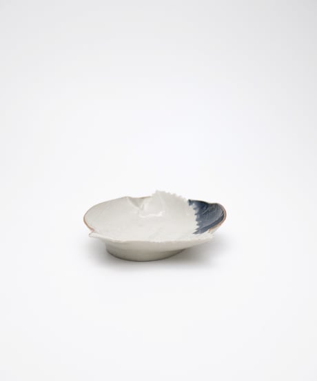 藍九谷四方襷葉小皿 17世紀 4