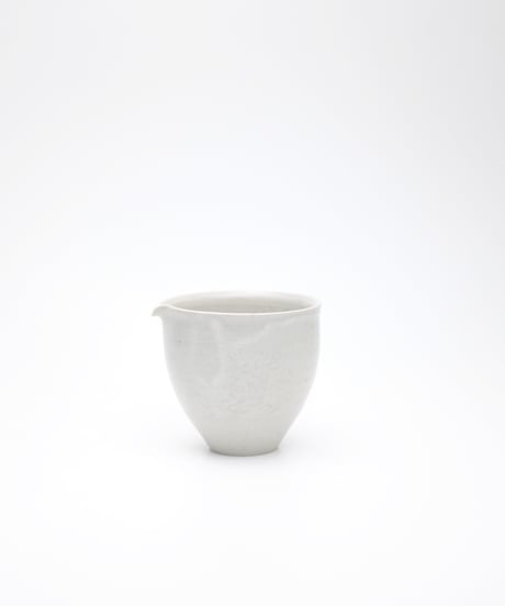 斎藤有希子 白釉牡丹唐草茶海 2