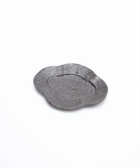 斎藤有希子　黒土木瓜茶托1客