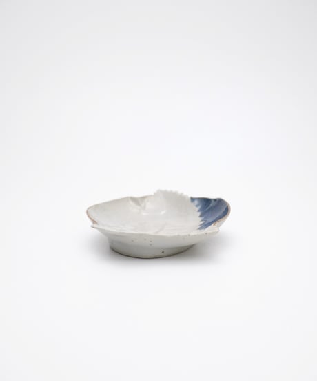 藍九谷四方襷葉小皿 17世紀 5