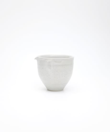 斎藤有希子 白釉牡丹唐草茶海 1