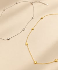 [ネックレス] プチハートチェーン（素材：ステンレス）
