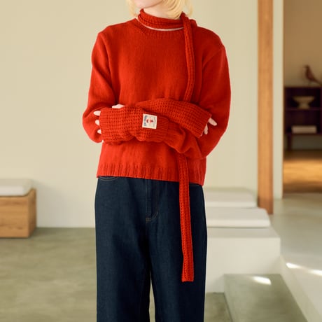 【編み図】SKI Cashmere100 ARM WARMERS
