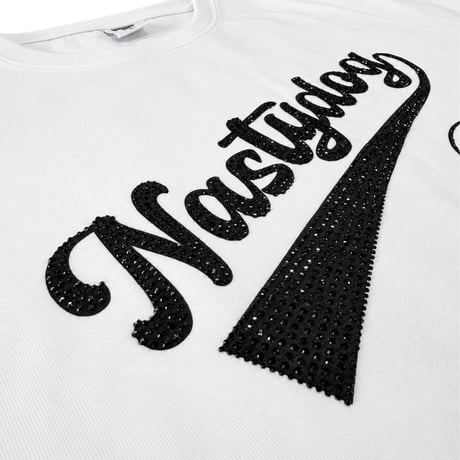 Rhinestone Script Tee(Black/White)