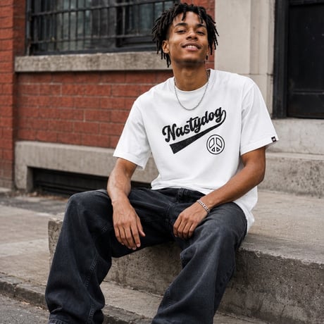 Rhinestone Script Tee(Black/White)