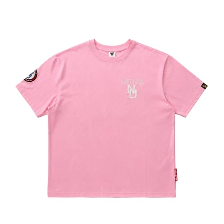 Embroidery Team Logo Tee(Black/White/Pink)