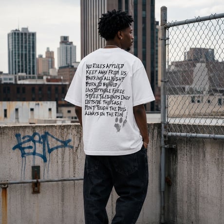 Hand Writing Tee(Black/White)