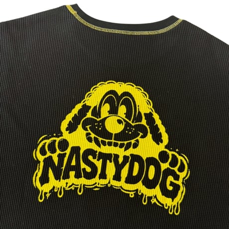 Color Seam Waffle Tee (Black/White)