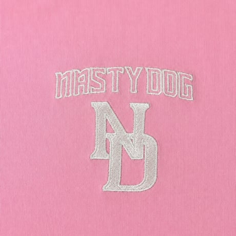 Embroidery Team Logo Tee(Black/White/Pink)