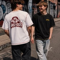Color Seam Waffle Tee (Black/White)