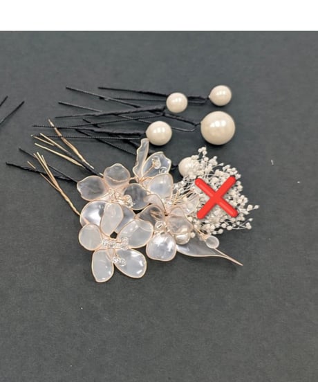 成人式 髪飾り【オーダー商品】｜ジャスミン-Jasmine-〈ゴールド〉｜華やかな輝きを添える花飾り