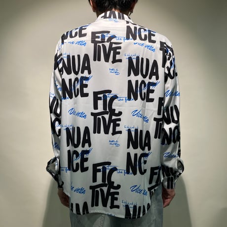 ロゴ総柄プリントシャツL/S