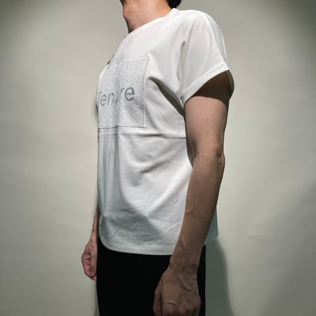 レース＆ロゴワッペンクルーネックTシャツS/S