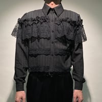 レースショート丈シャツブルゾン