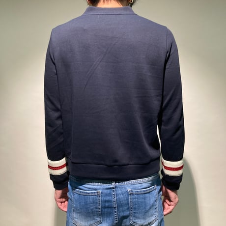 プレッピートリコロールスウェットカーディガン