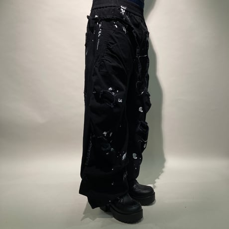 スプラッシュバレルレッグワイドパンツ