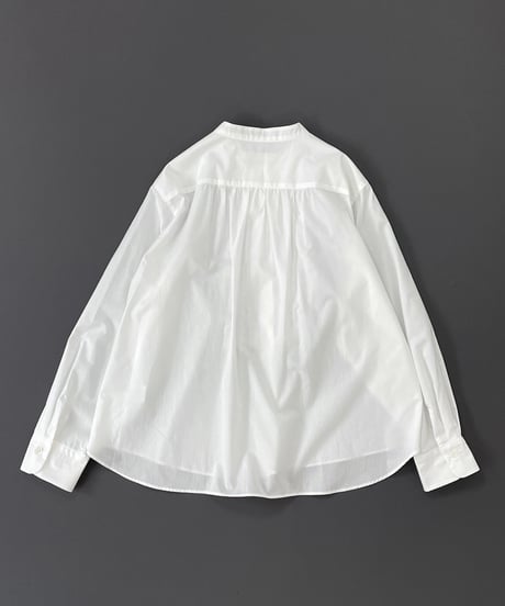 【 コットン タイプライター 】 軽やかな、大人の甘さフリルブラウス / 1366001
