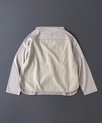 【 コットンウエザー + コットン天竺 】 ボトルネック ブラウス × カットソー / 1368017
