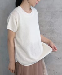 【etre relie】 変わりカノコニット肩開きPO 	153903