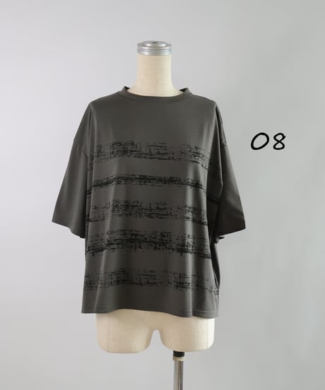 【etre relie】 かすれボーダーTシャツ　167803