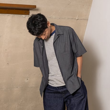 S/S Open Collar Summer Shirt