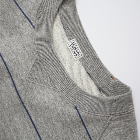 Original Heather Stripe Sweat Shirt / オリジナル杢ボーダークルーネックスウェット