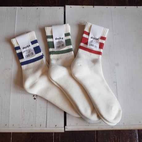 decka   80'S SKATER SOCKS / SHORT LENGTH / SOLID COL,
