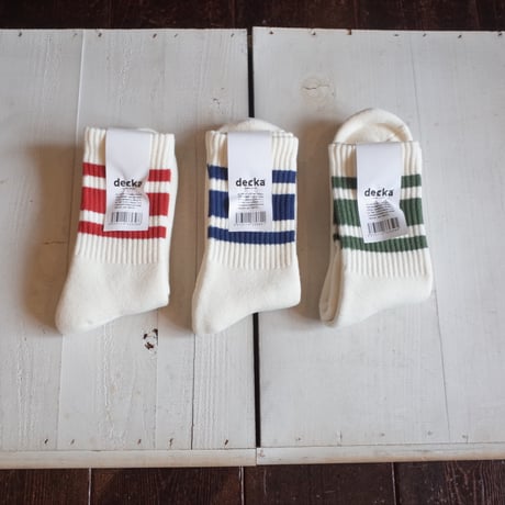 decka   80'S SKATER SOCKS / SHORT LENGTH / SOLID COL,