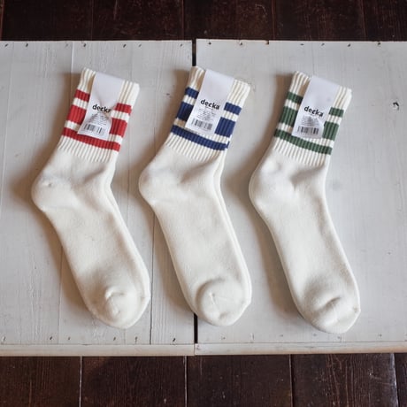 decka   80'S SKATER SOCKS / SHORT LENGTH / SOLID COL,