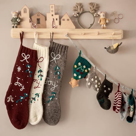 予約【Shirley Bredal】Gingerbread Stocking - Cream White