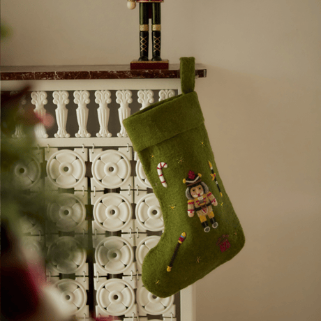 予約【Shirley Bredal】Nutcracker Stocking / Green