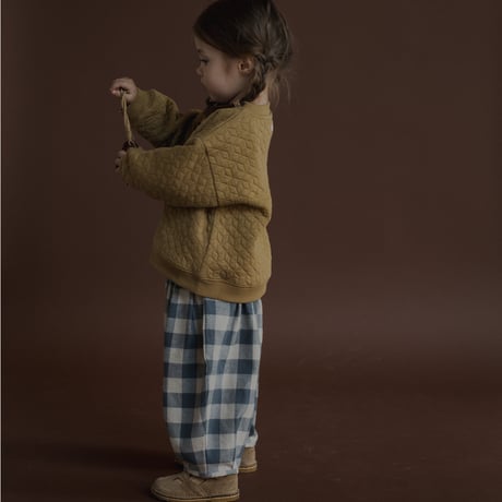 【organic zoo】Fog Blue Gingham Lodge Pants