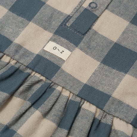 【organic zoo】Fog Blue Gingham Field Dress