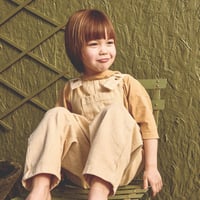 予約【The Simple Folk】mustard//The Oversized Denim Dungaree Kids | Mineral Dyed