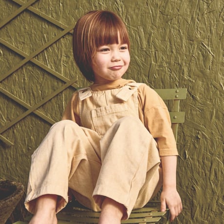 予約【The Simple Folk】mustard//The Oversized Denim Dungaree Kids | Mineral Dyed
