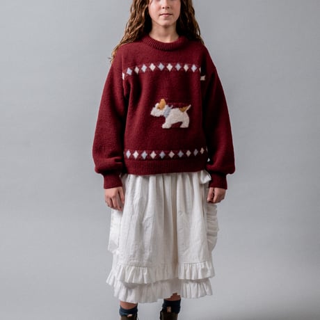 【birinit】embroidered midi skirt