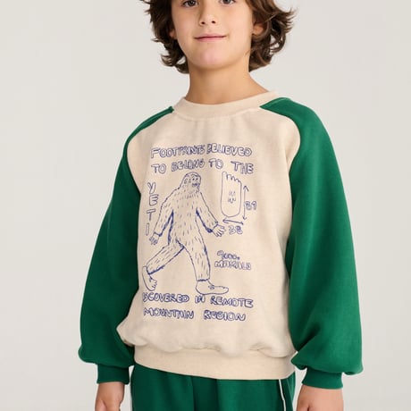 【BOBO CHOSES】Mr. Footish raglan sweatshirt