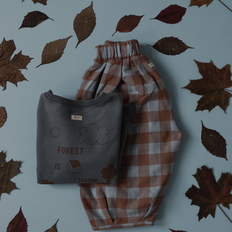 organic zoo】Maple Gingham Lodge Pants | lana