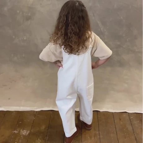 予約【The Simple Folk】The Oversized Denim Dungaree Kids// Undyed