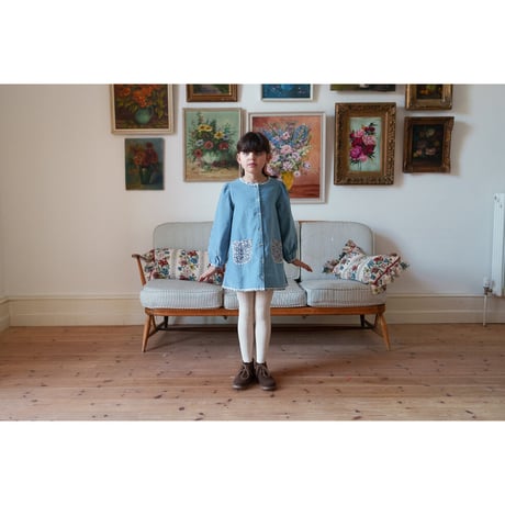 【Little Cotton Clothes】Velvet Jules Dress in Eggshell