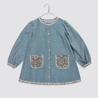 【Little Cotton Clothes】Velvet Jules Dress in Eggshell